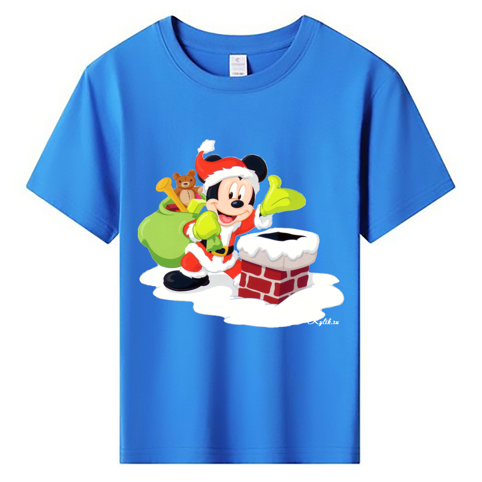 ミッキーマウス Mickey Mouse 綿100％キッズTシャツ（フロントプリント）